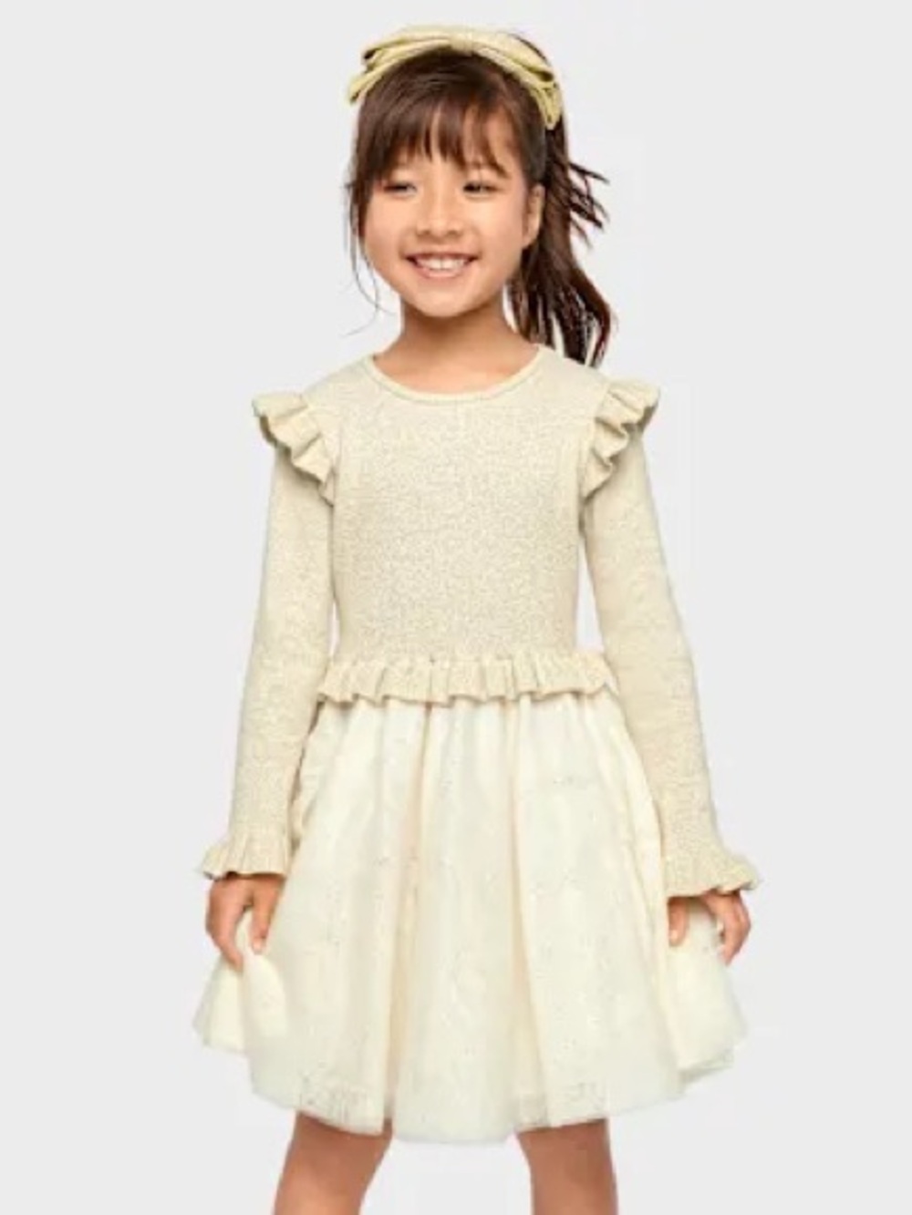 Gymboree Girls Tutu Sweater Dress - All Dressed Up - Cream
